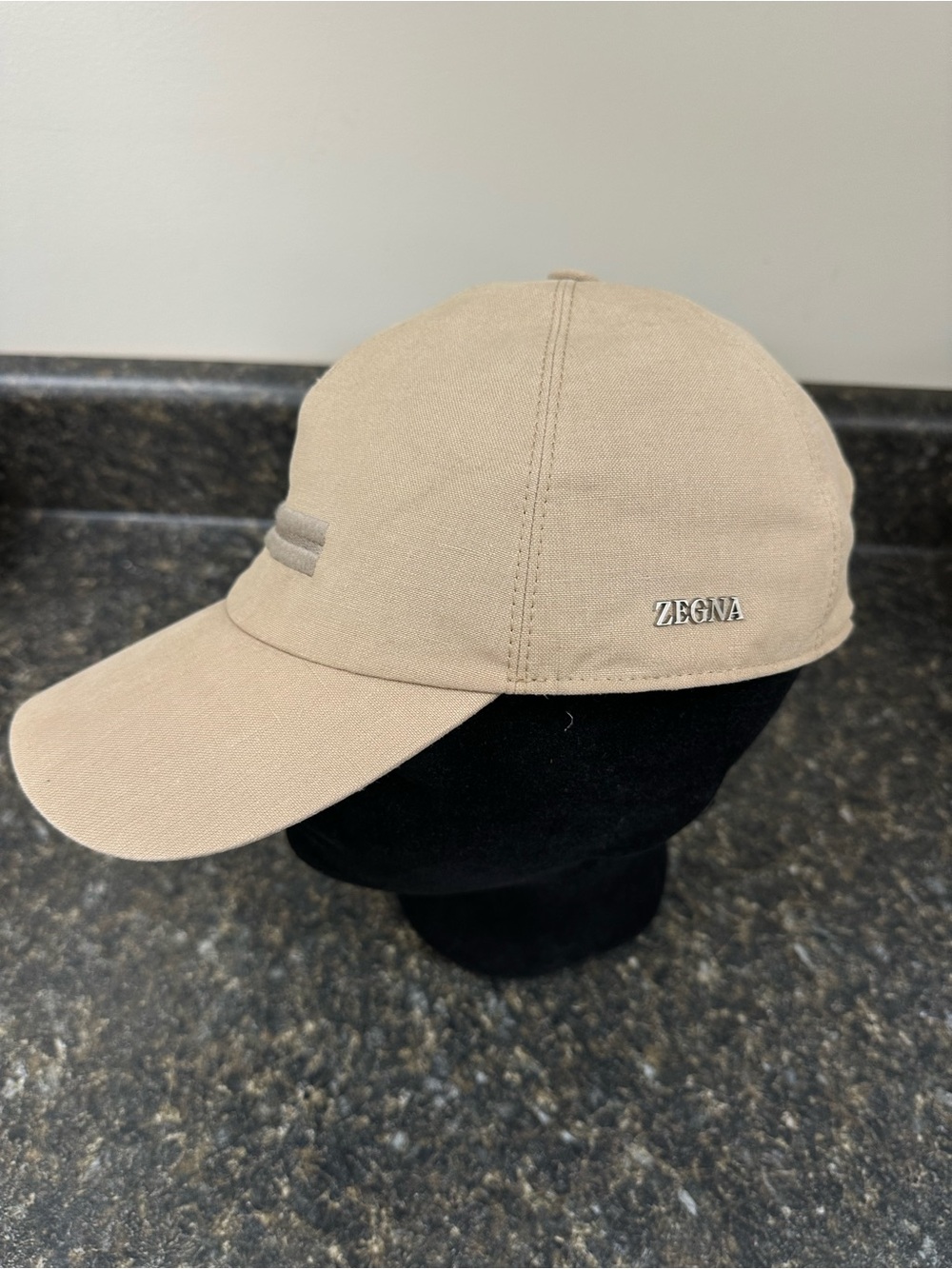 Zegna Men's Tan Cotton Baseball Cap